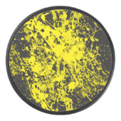 Yellow Paint Brush Spritzer Hockey Puck (Vorderseite)