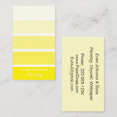 Yellow Paint Sample Business Card Visitenkarte (Vorne/Hinten)