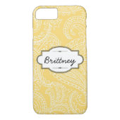 Yellow Paisley iPhone 7 Barely There Case (Rückseite)