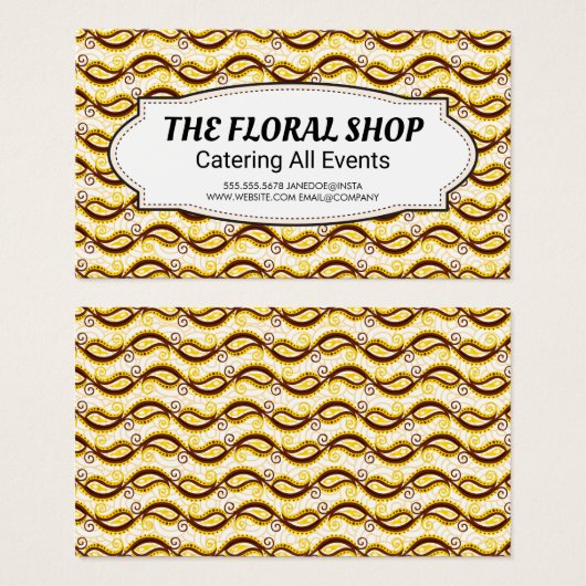 Yellow Paisley Pattern (Vorne & Hinten)