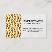 Yellow Paisley Pattern Visitenkarte (Vorderseite)