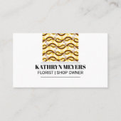 Yellow Paisley Pattern Visitenkarte (Vorderseite)