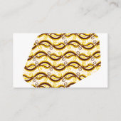 Yellow Paisley Pattern Visitenkarte (Rückseite)