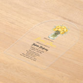 Yellow Palette Ranunculus Mason Jar Bridal Shower Acryleinladungen (Ablage )