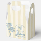 Yellow Palm Spring Pastel Beach Baby Dusche Geschenkschachtel (Offen)