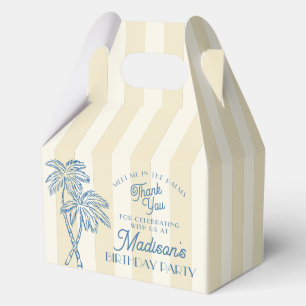 Yellow Palm Spring Pastel Beach Geburtstagsparty Geschenkschachtel