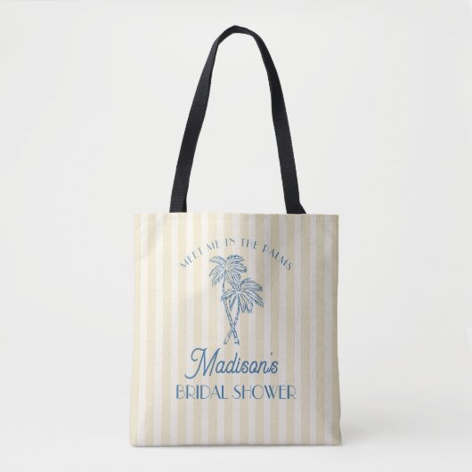 Yellow Palm Spring Pastell Beach Brautparty Tasche (Vorderseite)