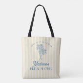 Yellow Palm Spring Pastell Beach Brautparty Tasche (Rückseite)