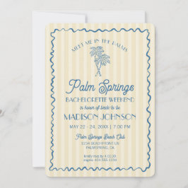 Yellow Palm Spring Pastell Beach Junggeselinnen-Ab Einladung