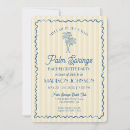 Yellow Palm Spring Pastell Beach Junggeselinnen-Ab Einladung