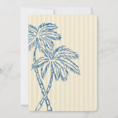 Yellow Palm Spring Pastell Beach Junggeselinnen-Ab Einladung (Rückseite)