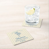 Yellow Palm Spring Pastell Beach Junggeselinnen-Ab Rechteckiger Pappuntersetzer (Vor Ort)