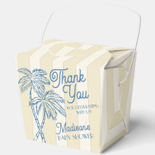 Yellow Palm Springs Pastel Beach Baby Dusche Geschenkschachtel