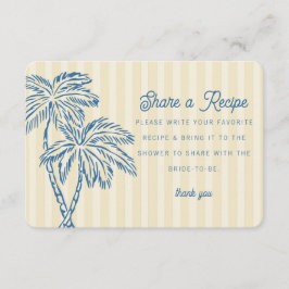 Yellow Palm Springs Pastel Beach Share Rezept Card Begleitkarte