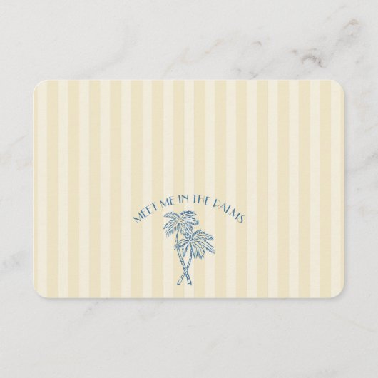 Yellow Palm Springs Pastell Beach Registry Beilage Begleitkarte (Rückseite)