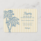 Yellow Palm Springs Pastell Beach Registry Beilage Begleitkarte (Vorderseite)
