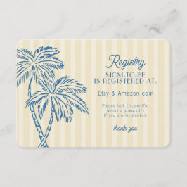 Yellow Palm Springs Pastell Beach Registry Beilage Begleitkarte