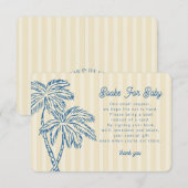 Yellow Palm Springs Pastellbücher für Babywindeln Begleitkarte (Vorne/Hinten)