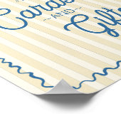 Yellow Palm Springs Pastellfarben Strandkarten & G Poster (Ecke)