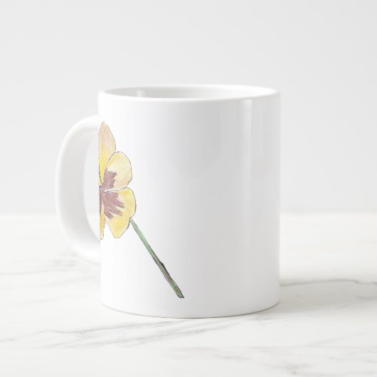 Yellow Pansy Jumbo-Tasse (Vorderseite Links)