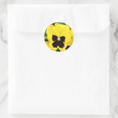 Yellow Pansy Runder Aufkleber (Tasche)