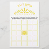 Yellow Papado Picado Baby Boy Dusche Bingo Spiel Flyer (Vorne)