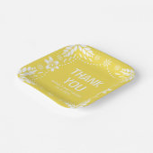 Yellow papel picado Danke Baby Dusche Pappteller (Gewinkelt)