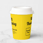 Yellow Paper Cup für Erntedank Pappbecher (Rechts)