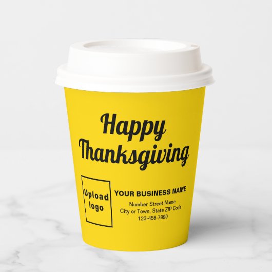 Yellow Paper Cup für Erntedank Pappbecher (Vorderseite)