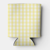 Yellow Pastel Gingham Pattern Grandmillenial  Dosenkühler (Vorderseite)