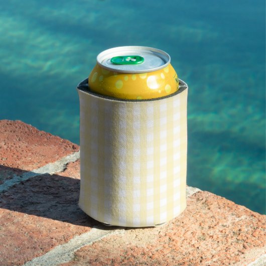 Yellow Pastel Gingham Pattern Grandmillenial Dosenkühler (In Situ Pool)