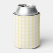 Yellow Pastel Gingham Pattern Grandmillenial Dosenkühler (Kanne Vorderseite)