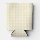Yellow Pastel Gingham Pattern Grandmillenial Dosenkühler (Vorderseite)