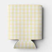 Yellow Pastel Gingham Pattern Grandmillenial Dosenkühler (Rückseite)