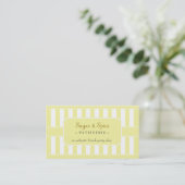 Yellow Pastel Patisserie Business Card Visitenkarte (Stehend Vorderseite)