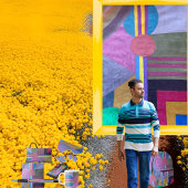 "Yellow Pathway" Seidenpapier