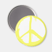 Yellow Peace Magnet (Vorderseite/Rückseite)
