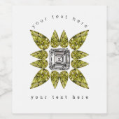 Yellow Pear Diamond Weinetikett (Einzelnes Label)