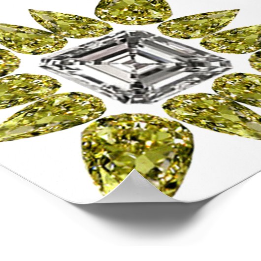 Yellow Peel Diamond Poster (Ecke)