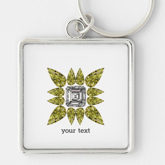 Yellow Peel Diamond Schlüsselanhänger (Vorne)