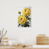 Yellow Peongs Blume Art Print Poster (Küche)