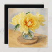 Yellow Peonies  - Greeting Card Feiertagskarte (Vorne/Hinten)