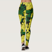 Yellow Peonies Leggings (Rückseite)
