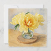 Yellow Peonies - Note Cards Mitteilungskarte (Vorderseite)