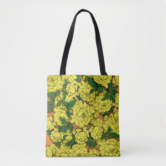 Yellow Peonies Tasche (Vorderseite)