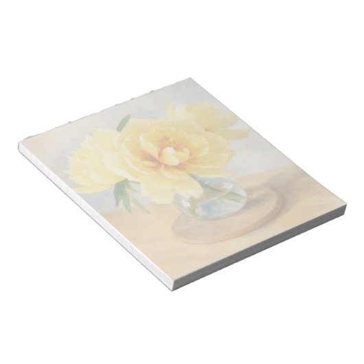 Yellow Peony - Note Pad Notizblock (angewinkelt)