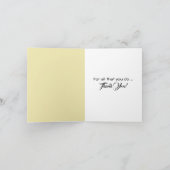 Yellow Peony Vielen Dank Dankeskarte (Innenseite)