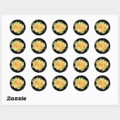 Yellow Peony Wedding Umschlag Aufkleber Stickers (Blatt)