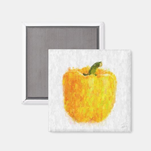 Yellow Pepper Magnet (Vorderseite/Rückseite)