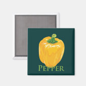 Yellow Pepper Magnet (Vorderseite/Rückseite)